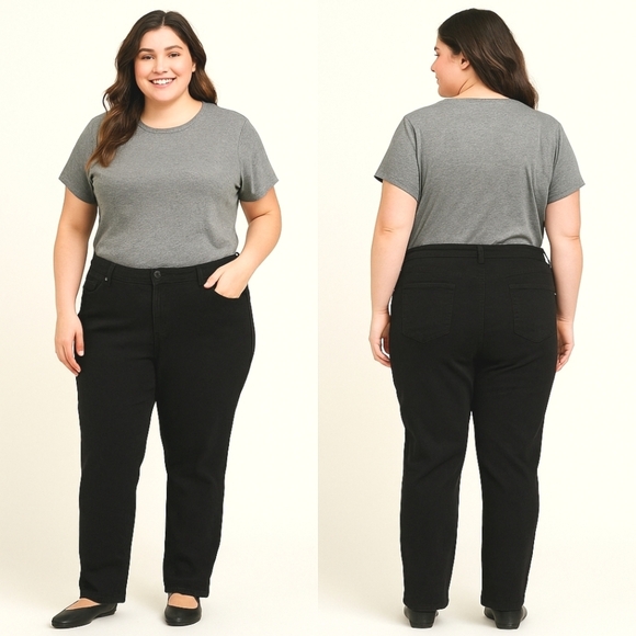 Penningtons D/C Petit Black Jeans Size 28P - Picture 1 of 7